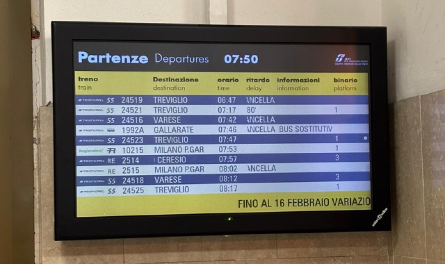 Ritardi e cancellazioni: lunedì di disagi