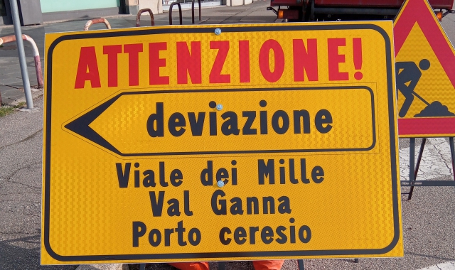 Il cartello incriminato