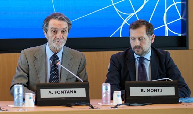 Il governatore Attilio Fontana e il consigliere Emanuele Monti