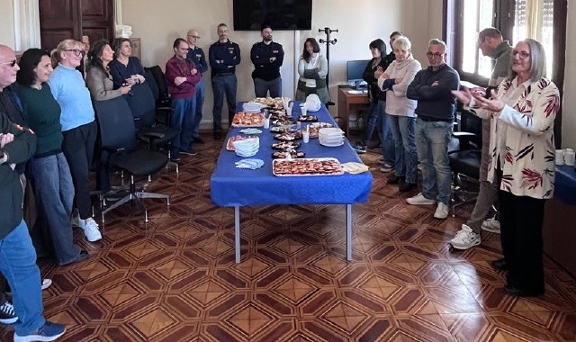 La cerimonia per il saluto al commissario capo Anna Maria Benci