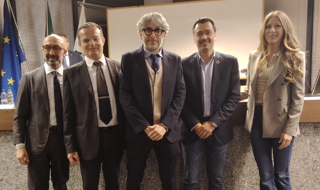 Mario Almici, Federico Amadei, il presidente di Legnano Domani Simone Finotti, Lorenzo Radice e Carolina Toia