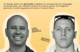 Buddista tibetano e Massimo Pericolo a Verbania