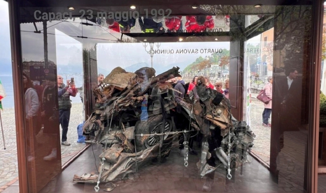 A Laveno Mombello l'auto di Giovanni Falcone