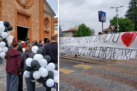 L’addio a Riky: «Vola sempre più in alto»