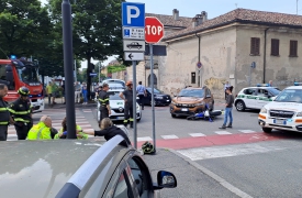 Scontro in corso Europa: ferito motociclista